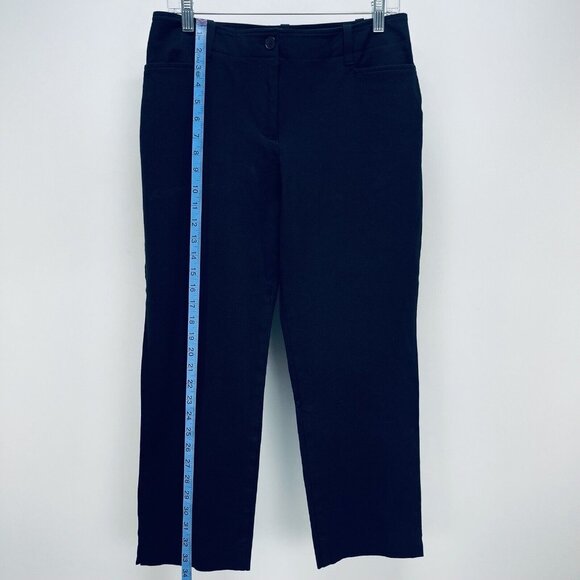 Talbots Dress Pants Sz 10 Womens Signature Cropped Wide Leg Cotton Lightweight - Picture 3 of 11